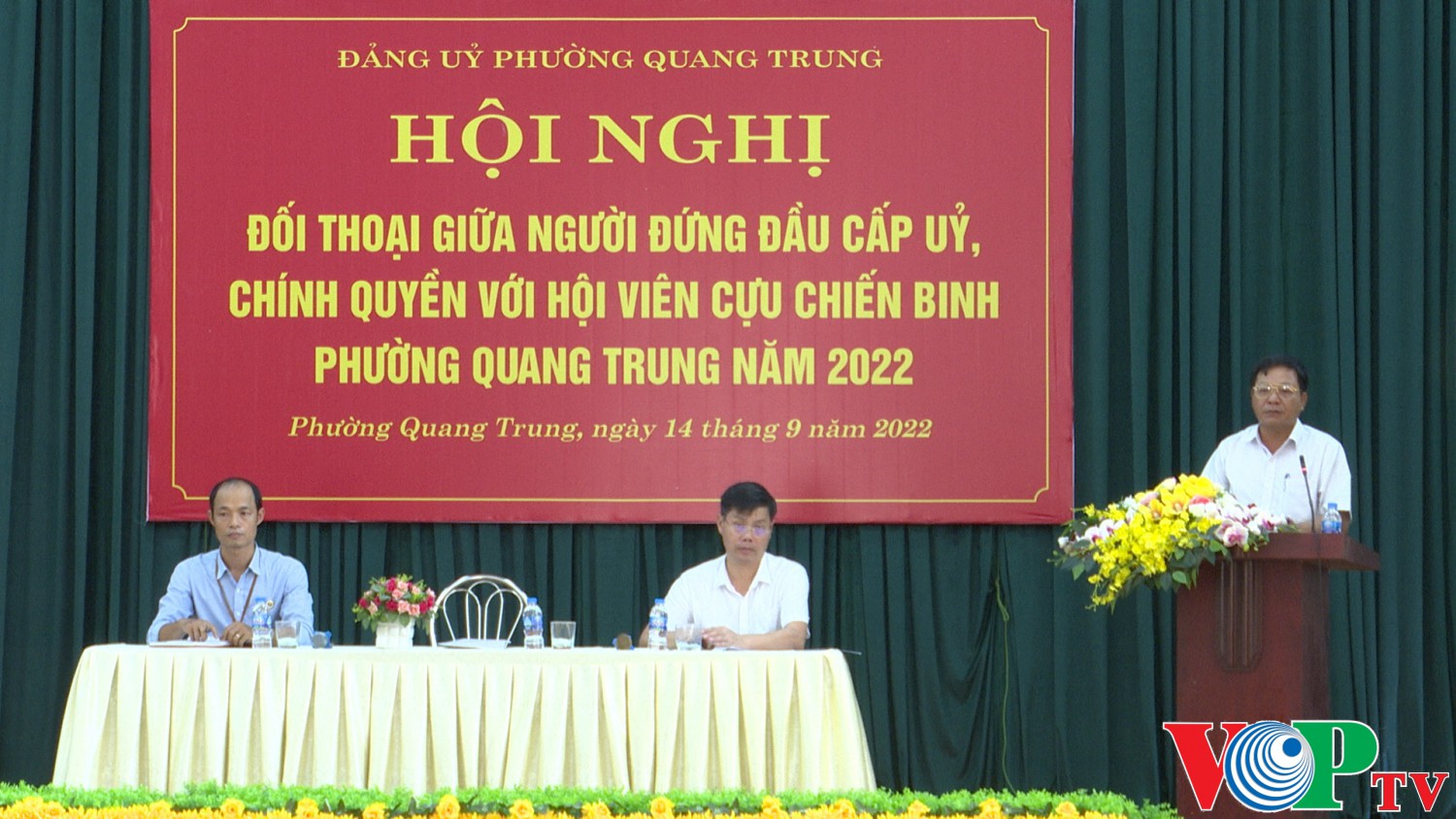 Đảng ủy Phường Quang Trung tổ chức hội nghị đối thoại giữa người đứng đầu cấp ủy, chính quyền với  hội viên cựu chiến binh trên địa bàn phường năm 2022.