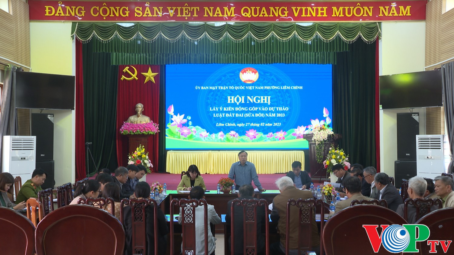 Uỷ ban MTTQ phường Liêm Chính tổ chức hội nghị lấy ý kiến về dự thảo Luật Đất đai (sửa đổi)