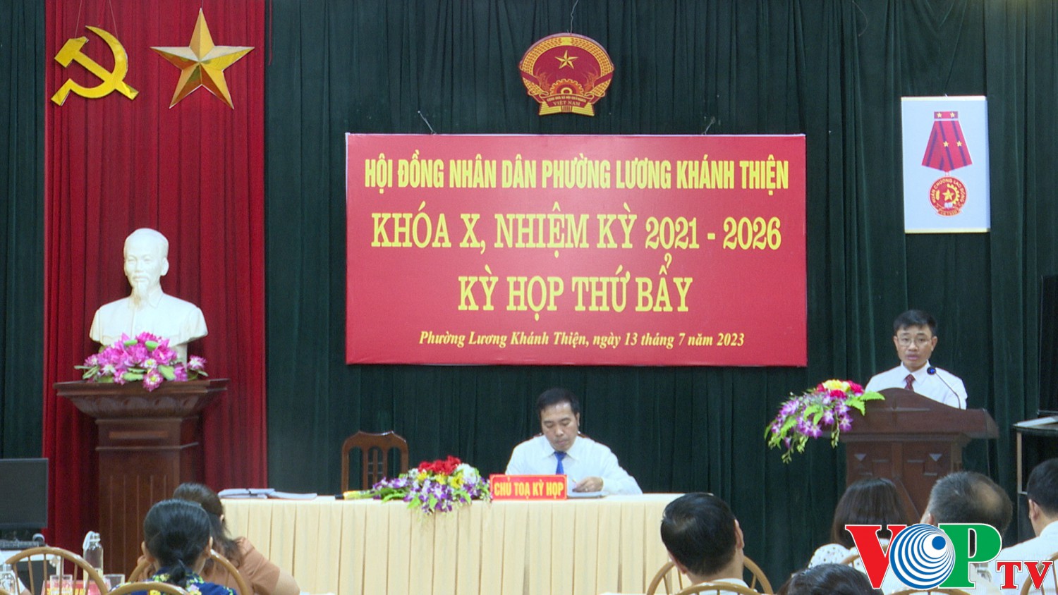 HĐND phường Lương Khánh Thiện  tổ chức kỳ họp thứ bảy, khóa X, nhiệm kỳ 2021-2026.