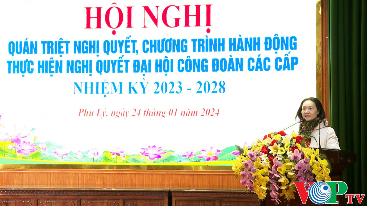 LĐLĐ thành phố Phủ Lý tổ chức hội nghị quán triệt Nghị quyết, chương trình hành động thực hiện Nghị quyết Đại hội Công đoàn các cấp nhiệm kỳ 2023-2028