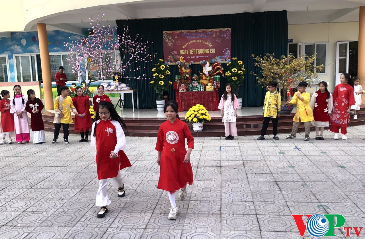 Trường Tiểu học Liêm Tuyền tổ chức hoạt động trải nghiệm “Ngày Tết trường em”.