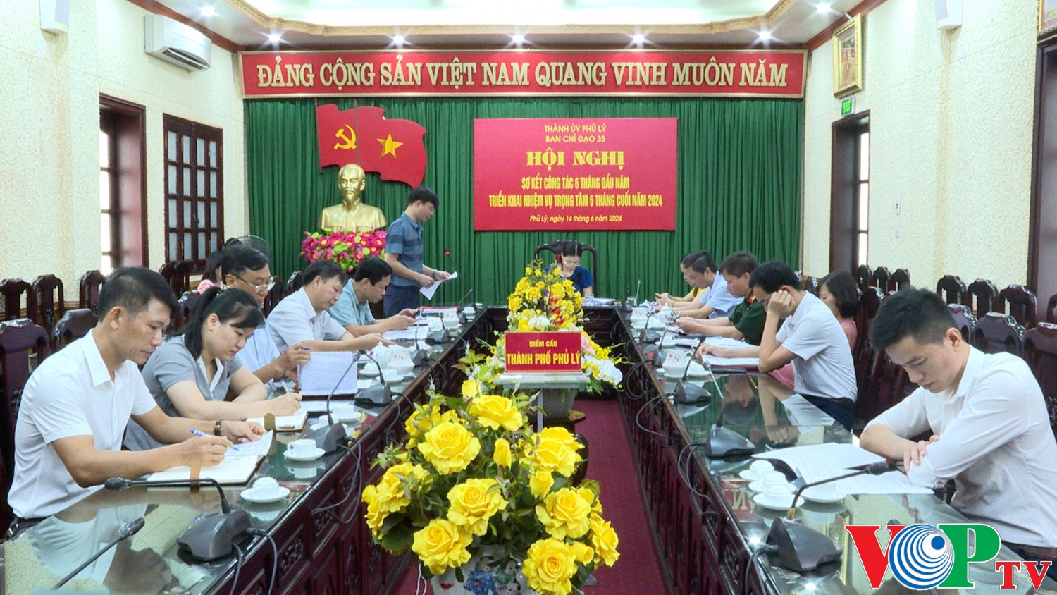 Ban chỉ đạo 35 thành phố Phủ Lý sơ kết công tác 6 tháng đầu năm, triển khai nhiệm vụ trọng tâm 6 tháng cuối năm 2024.