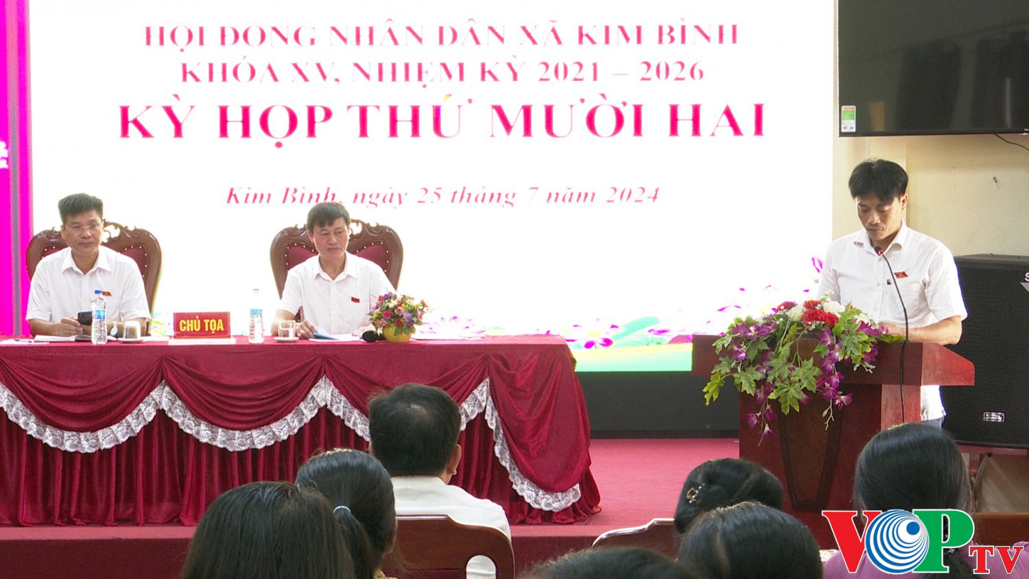 HĐND xã Kim Bình tổ chức kỳ họp thứ Mười hai, khóa XV, nhiệm kỳ 2021-2026.