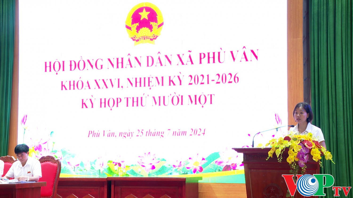 HĐND xã Phù Vân khóa XXVI, nhiệm kỳ 2021 – 2026 tổ chức kỳ họp thứ 11