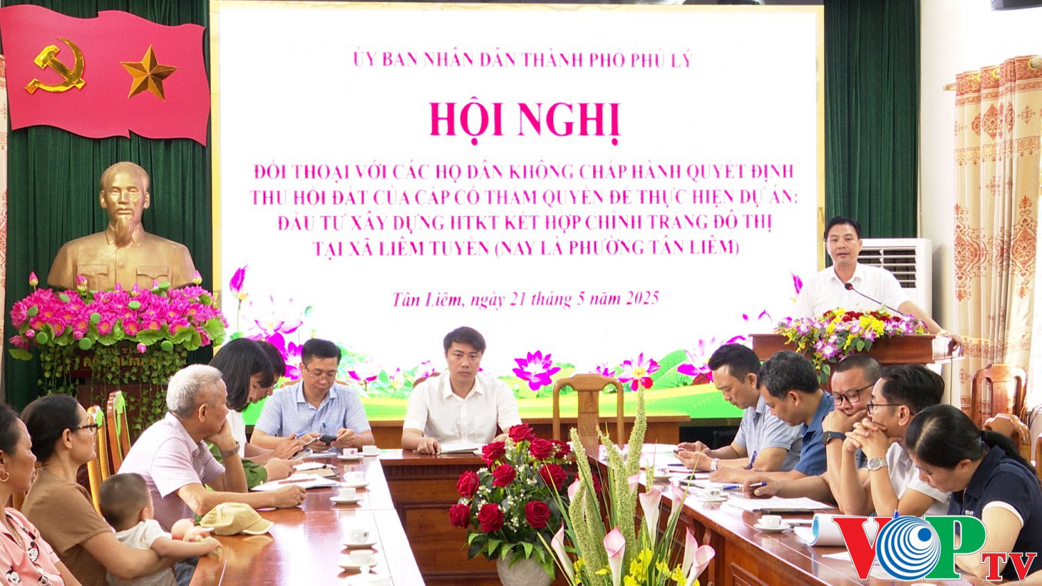 UBND thành phố tổ chức đối thoại với các hộ dân không chấp hành quyết định thu hồi đất  Tại phường Tân Liêm, TP. Phủ Lý