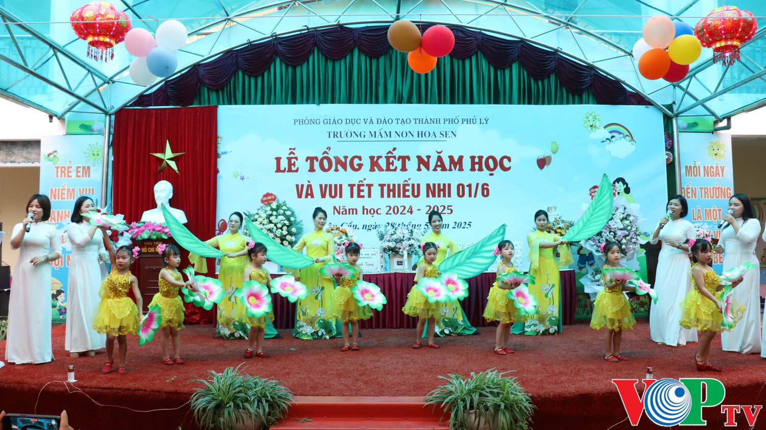 Trường mầm non Hoa Sen, thành phố Phủ Lý tổng kết năm học 2024 -2025 và vui tết thiếu nhi 1/6