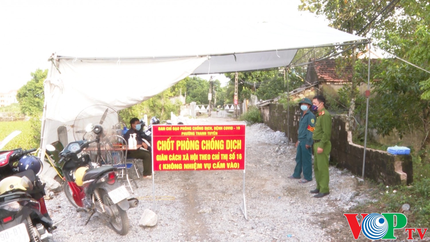 Chốt phong tỏa khu vực tổ 3 phường Thanh Tuyền