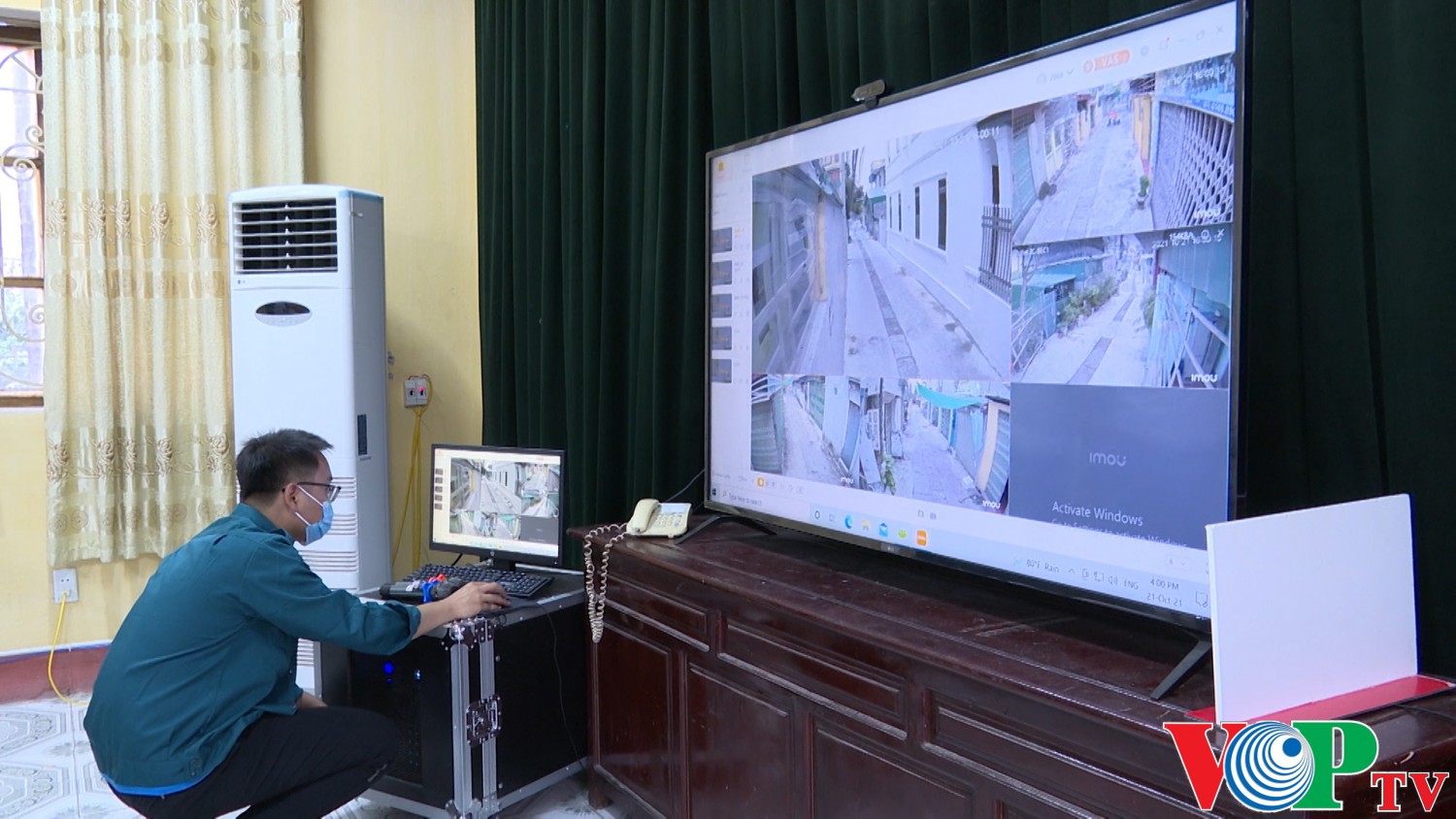 Hệ thống camera giám sát khu vực phong tỏa tổ 2 phường Lê Hồng Phong