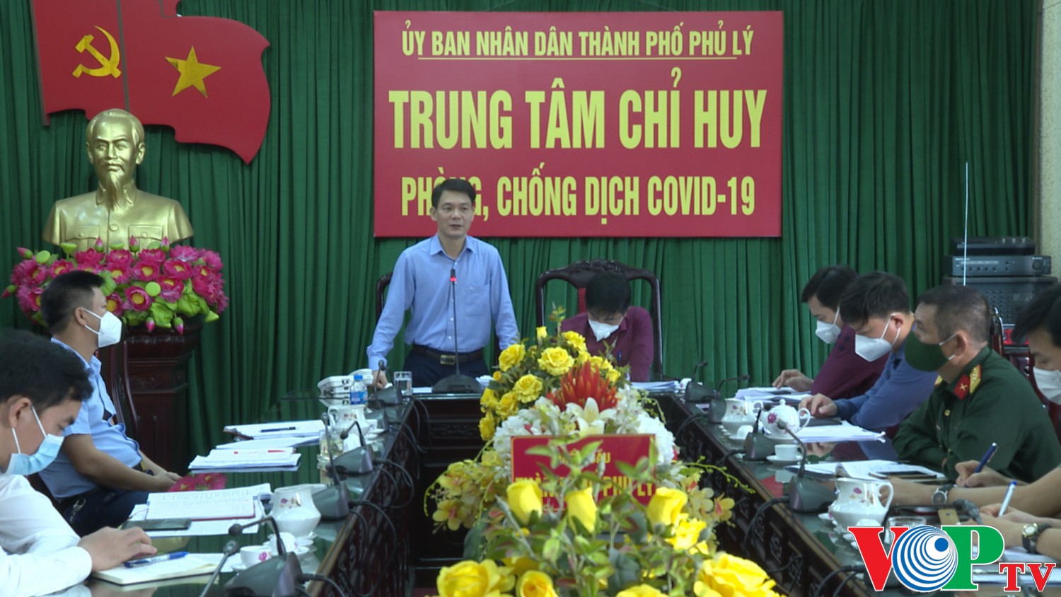 Trung tâm Chỉ huy phòng, chống dịch Covid – 19 thành phố Phủ Lý đánh giá công tác phòng, chống dịch Covid -19